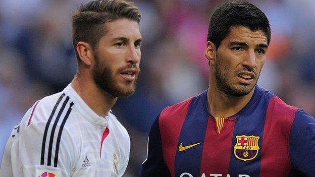 Luis Suarez and Sergio Ramos