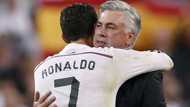 Ronaldo and Ancelotti