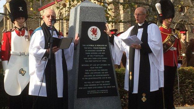 Dedication of the memorial