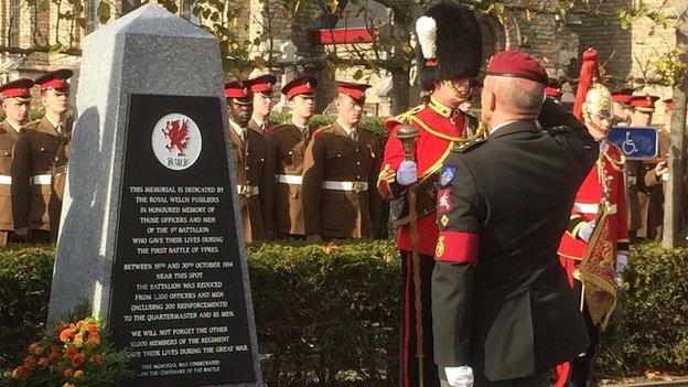 A memorial was unveiled near the village of Zandvoorde.