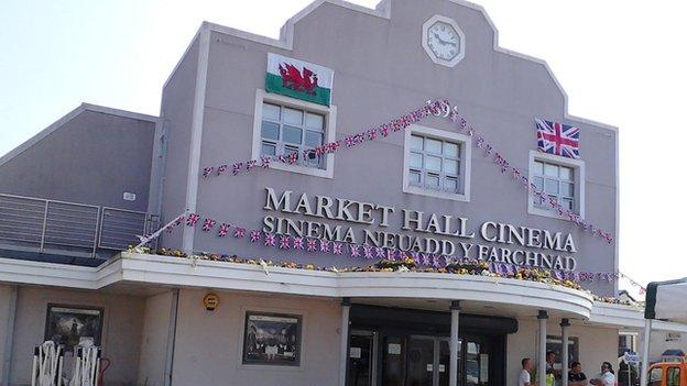 Brynmawr cinema in the town's market hall