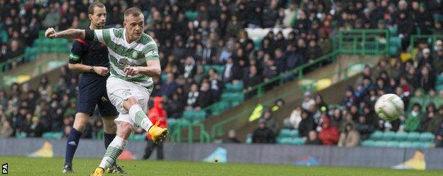 John Guidetti scores for Celtic against Kilmarnock