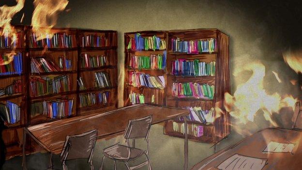 Burning library