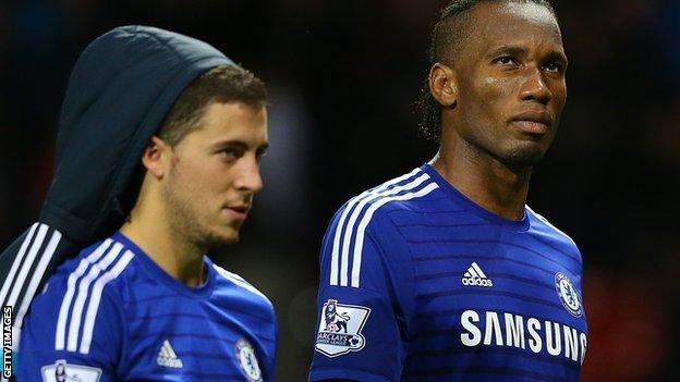 Didier Drogba and Eden Hazard