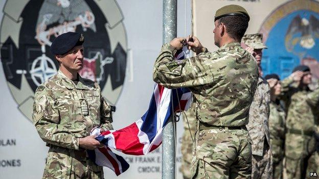 Handover ceremony at Camp Bastion on 26 October 2014