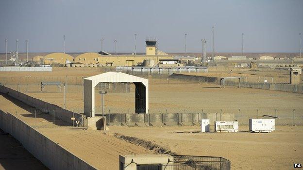 An empty Camp Bastion in Afghanistan on 25 October 2014