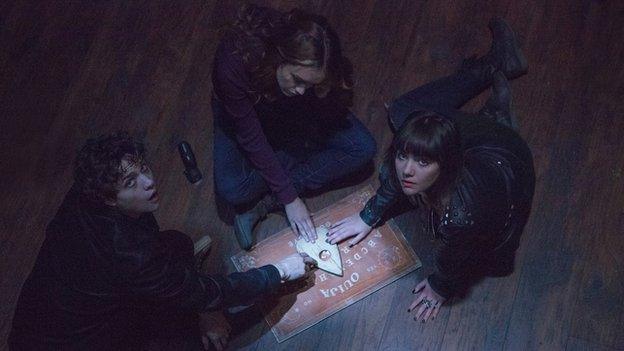 Douglas Smith, Olivia Cooke and Ana Coto in Ouija