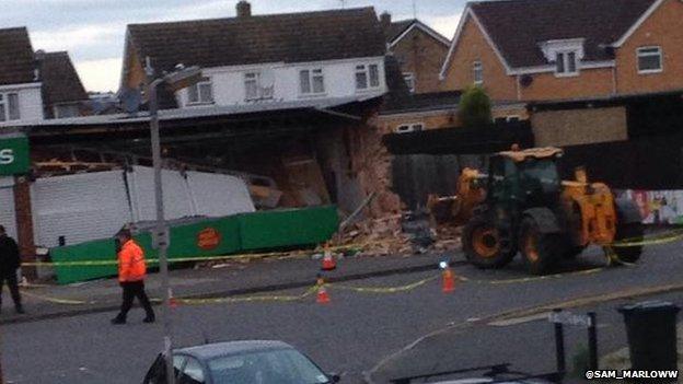 Digger at Budgens, Kettering