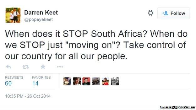 Goalkeeper Darren Keet has asked, 'when does it stop South Africa?'