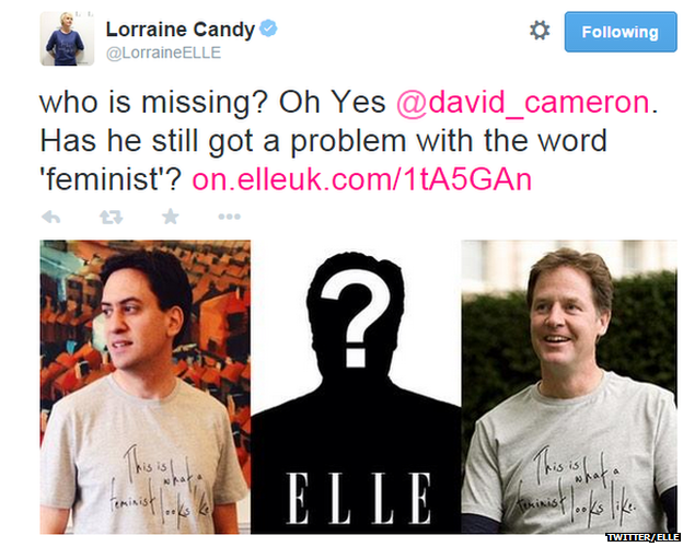 The editor of Elle tweeted this