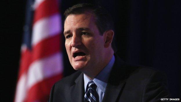 Ted Cruz speaks to conservative activists in Washington, DC on 26 September.