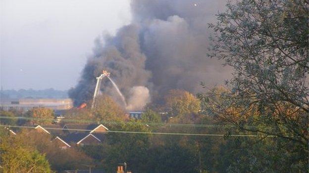 Fire at Lady Lane industrial estate
