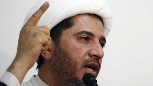 General-Secretary of Al Wefaq, Ali Salman speaks in Manama, Bahrain on 11 October 2014