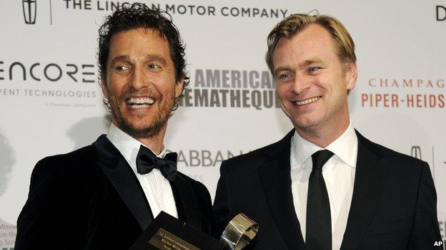 Matthew McConaughey (left) and Christopher Nolan