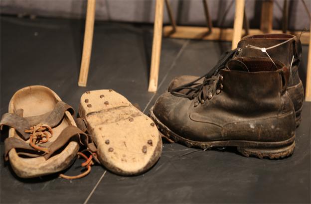 Boots and shoes at the exhibition