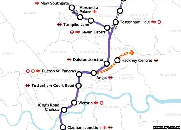 Crossrail 2 map