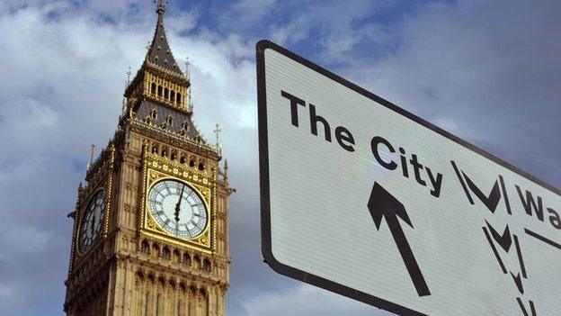 View of the face of Big Ben on the Elizabeth Clock Tower