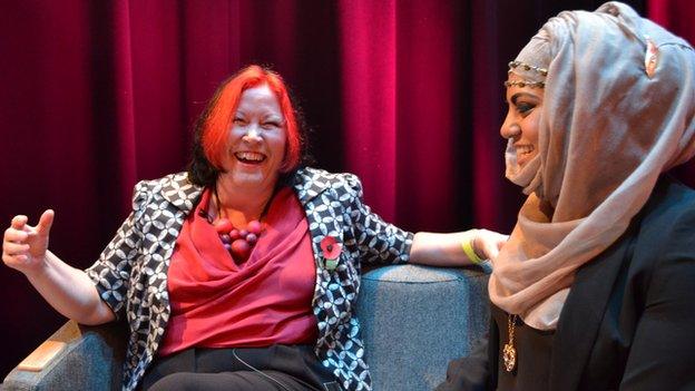 Prof Lesley Yellowlees with Shazia Saleem