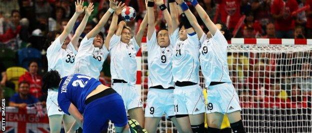 The handball competition at the Copper Box during London 2012