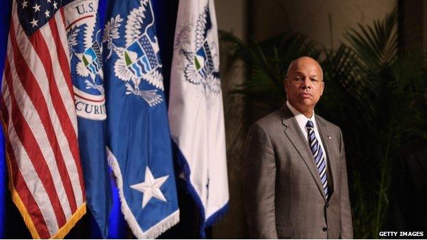 Homeland Security Secretary Jeh Johnson appeared in Washington on 23 October 2014