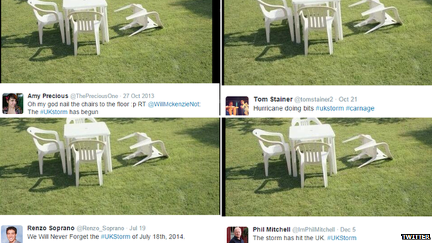 This picture often circulates on social media during a 'weather event'