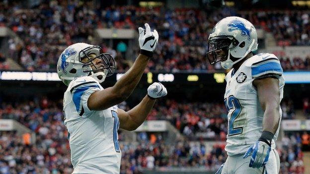 Detriot Lions celebrate at Wembley