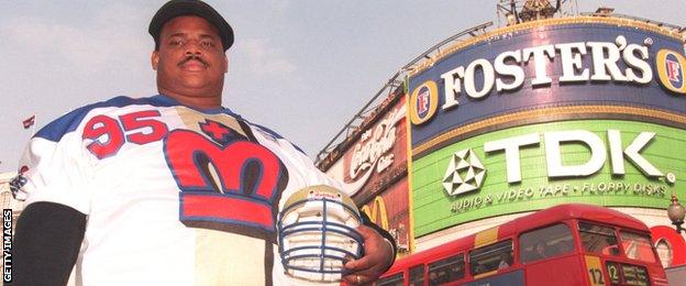 William 'The Fridge' Perry in Leicester Square