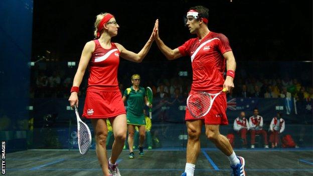 Peter Barker and Alison Waters won gold in the mixed doubles for England at the 2014 Commonwealth Games