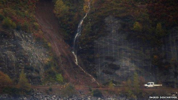 Landslide at the Stromeferry Bypass