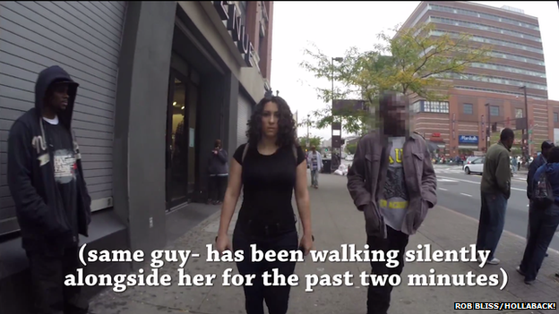 Girl being followed down street by stranger for 2 minutes