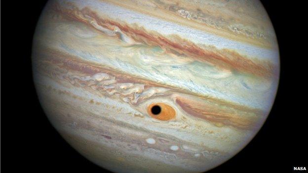 Jupiter's storm looks like an eye.