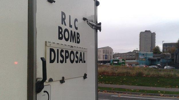 Bomb disposal van