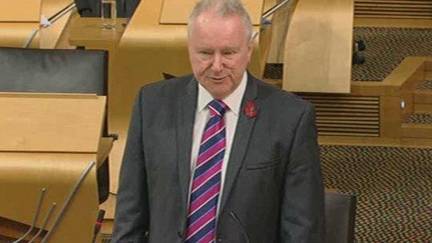 Health Secretary Alex Neil gives a statement to MSPs on Ebola.