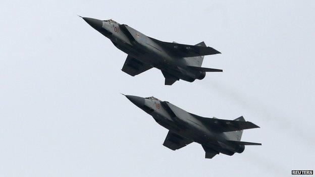 MiG-31B aircraft at a show in Siberia, October 2014