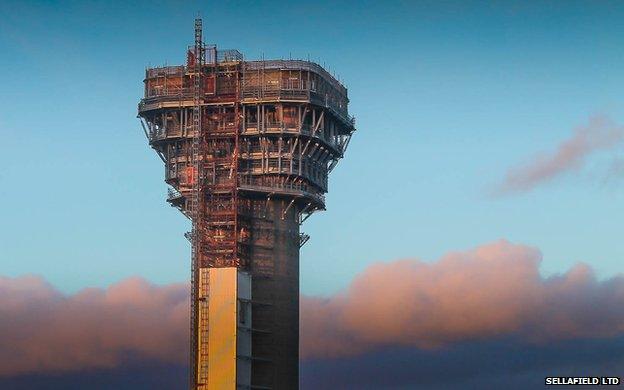 The filter atop the tower