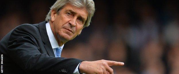 Manchester City manager Manuel Pellegrini