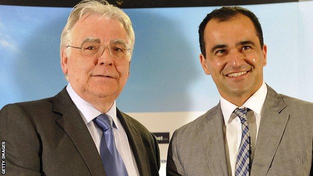 Bill Kenwright and Roberto Martinez