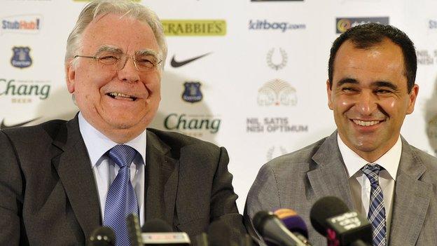 Bill Kenwright and Roberto Martinez