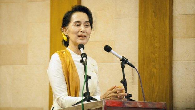 Myanmar pro-democracy leader Aung San Suu Kyi