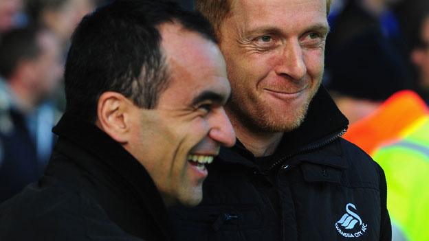 Roberto Martinez and Garry Monk