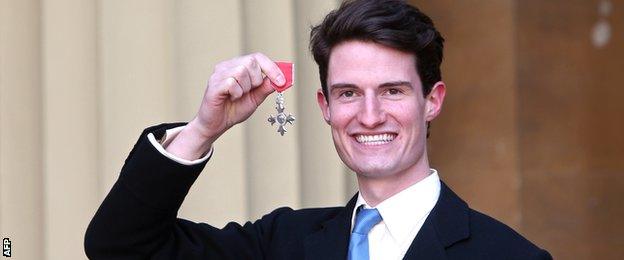 Peter Wilson with his MBE