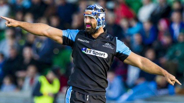 Glasgow Warriors forward Josh Strauss