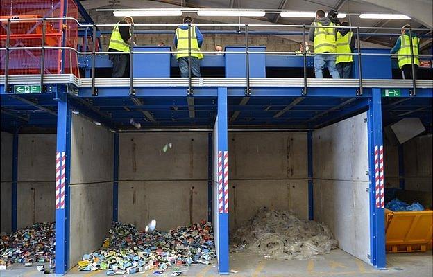 Guernsey Recycling sorting items left out for kerbside collection