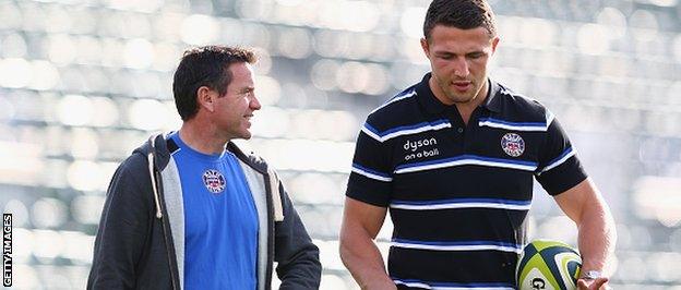 Mike Ford (left) with Sam Burgess