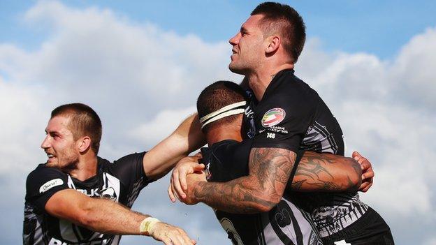 New Zealand players celebrate