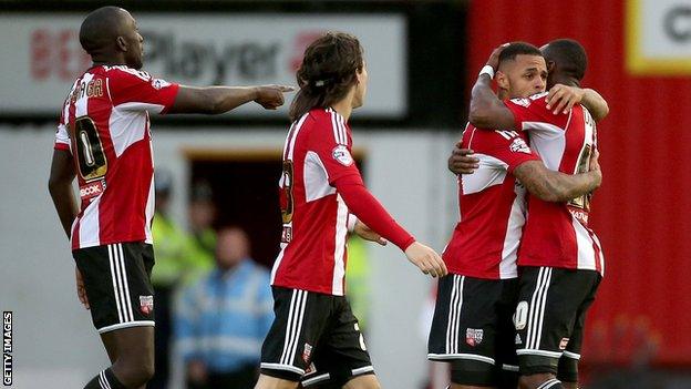 Andre Gray celebrates