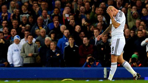 Jonjo Shelvey troops off after being shown a red card