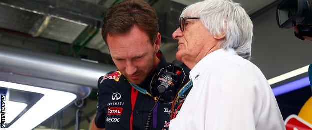 Christian Horner and Bernie Ecclestone