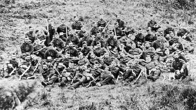 These men are the B Company 2/24th Regiment who defended Rorke's Drift.