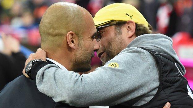 Jurgen Klopp and Pep Guardiola